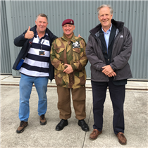 Thumbs up for fundraising D-Day jump